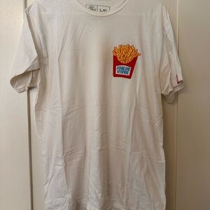 Joie De Vivre White T-Shirt with French Fry Graphic